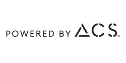 Logo with 'Powered by ACS' text on a white background